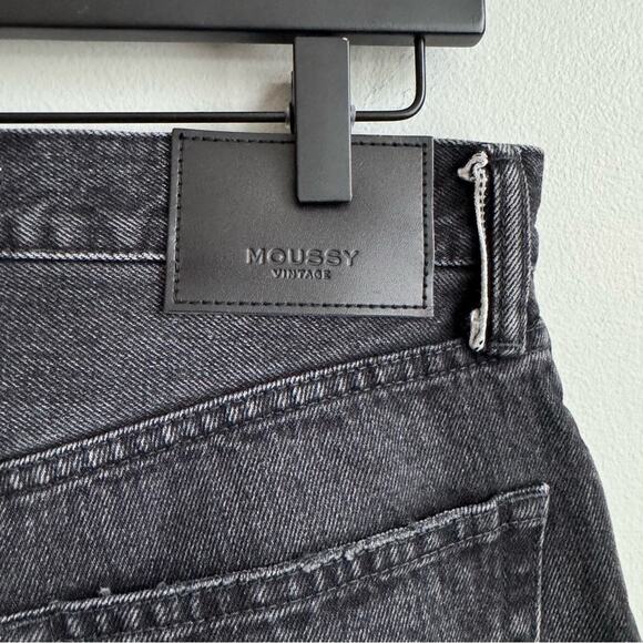 Moussy Northville High Waisted Straight Leg Jeans in Black Size 27 - Picture 11 of 16